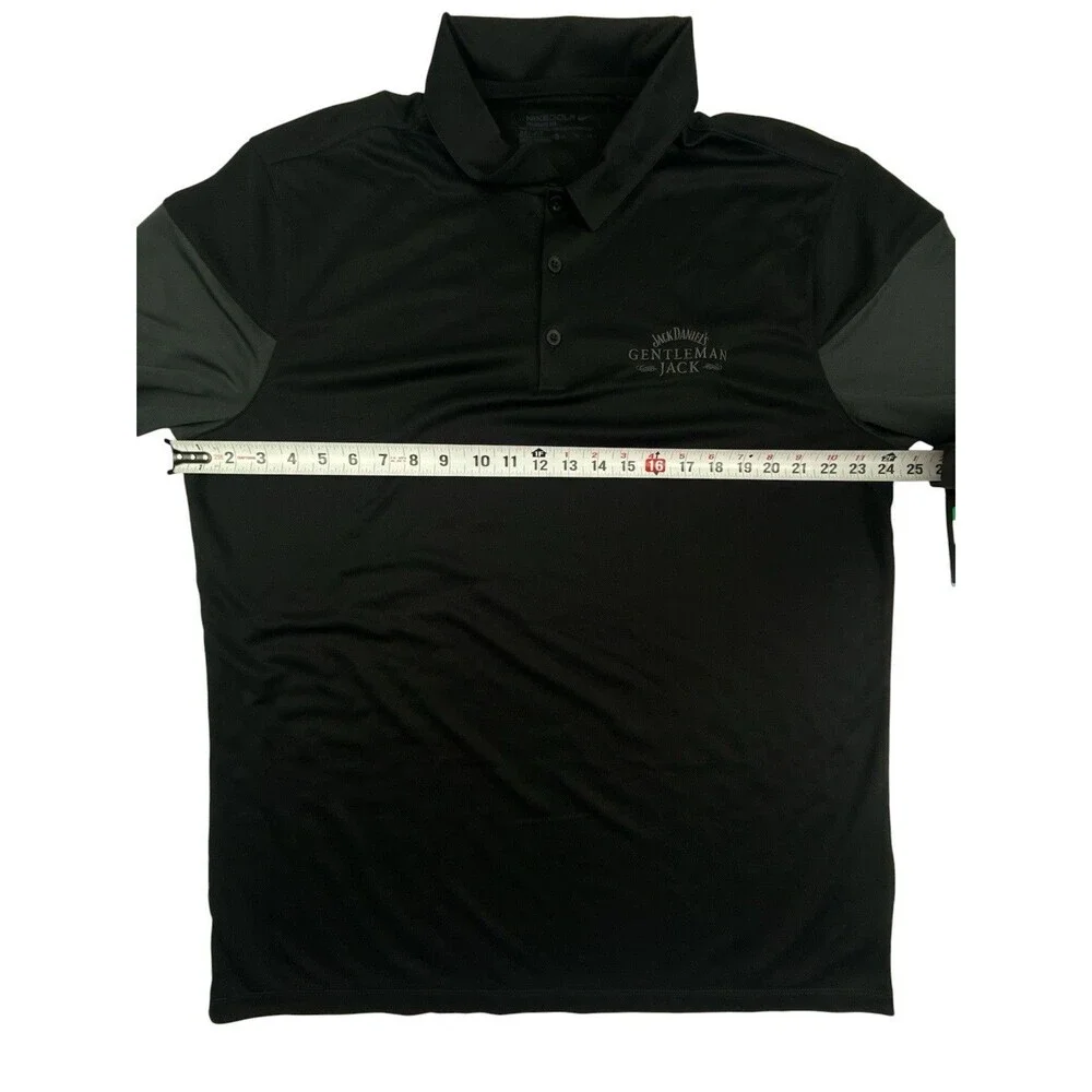 Nike Golf Dri-FIT Polo XL Black Gentleman Jack Embroidered Logo Mens NWT